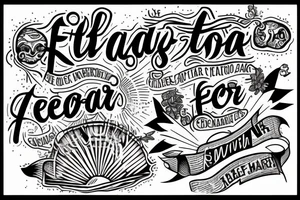 Faith over fear words tattoo idea