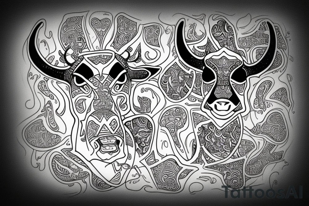 DMT cow love tattoo idea