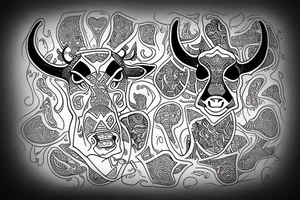 DMT cow love tattoo idea