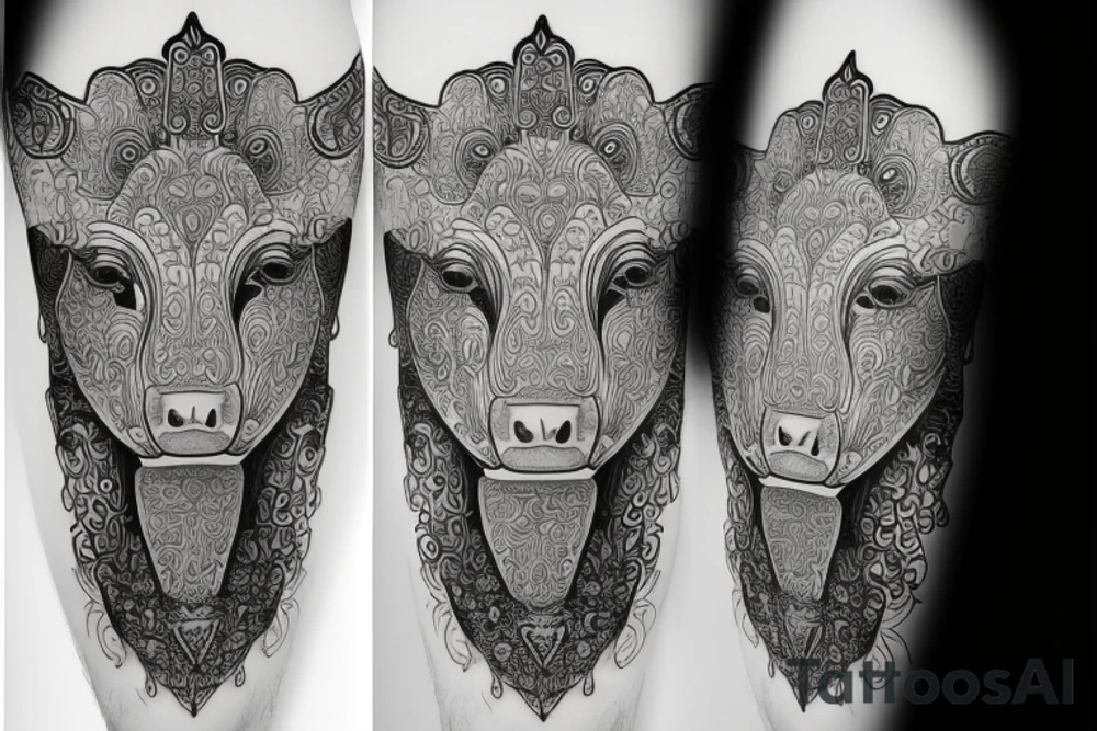 DMT cow love tattoo idea