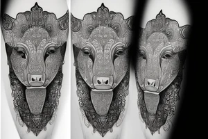 DMT cow love tattoo idea