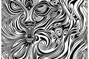 DMT cow with big glossy eyes tattoo idea
