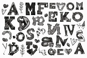 HKM letters merged tattoo idea
