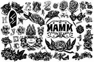 HKM letters merged tattoo idea