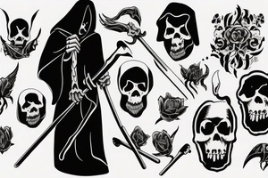 Grim reaper welcoming you into afterlife tattoo idea