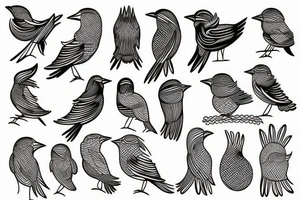 Ancient greek bird tattoo idea
