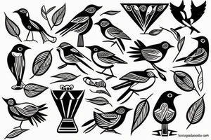 Ancient greek Vase  bird tattoo idea