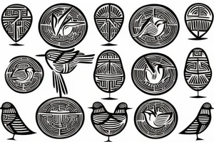 Ancient greek Vase  bird tattoo idea
