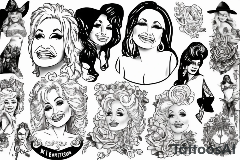 Dolly parton tattoo idea
