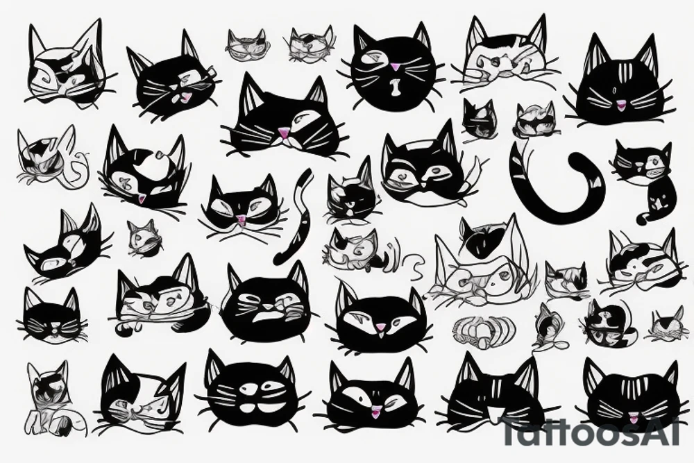 Angry cat tattoo idea