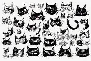 Angry cat tattoo idea