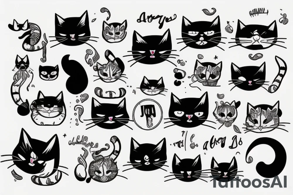 Angry cat tattoo idea