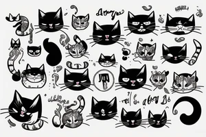 Angry cat tattoo idea