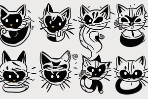 Angry cat tattoo idea