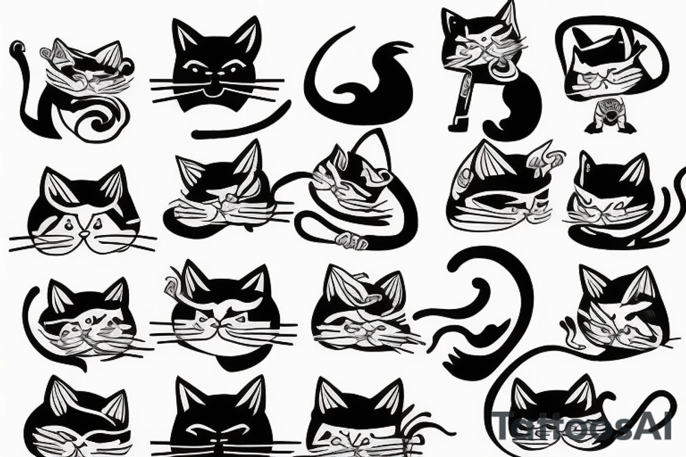 Angry cat tattoo idea