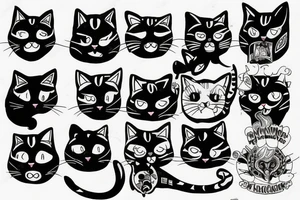Angry cat tattoo idea