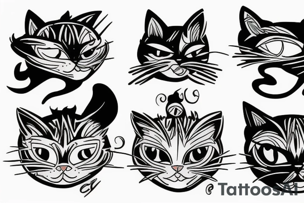 Angry cat tattoo idea