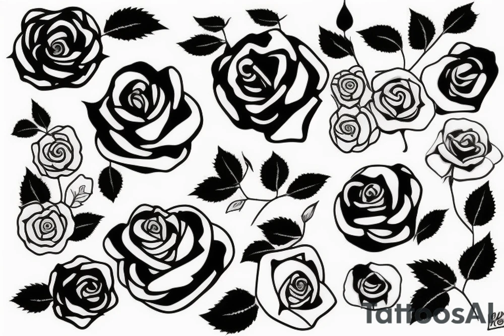 minimalist rose tattoo idea
