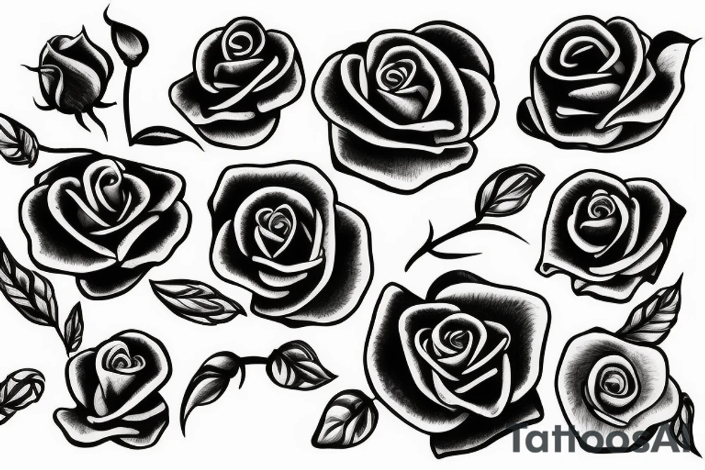 minimalist rose tattoo idea