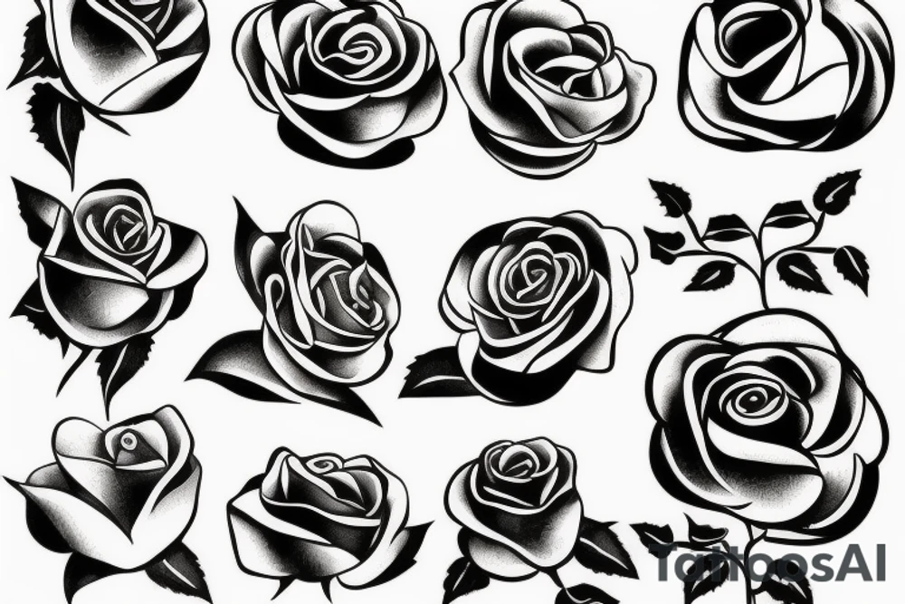 minimalist rose tattoo idea