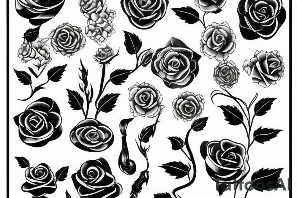 minimalist rose tattoo idea