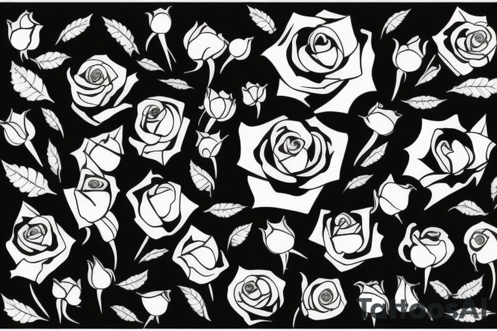 minimalist rose tattoo idea