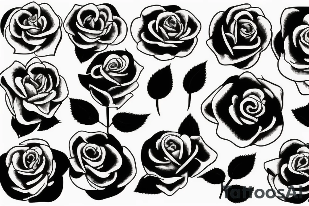 minimalist rose tattoo idea
