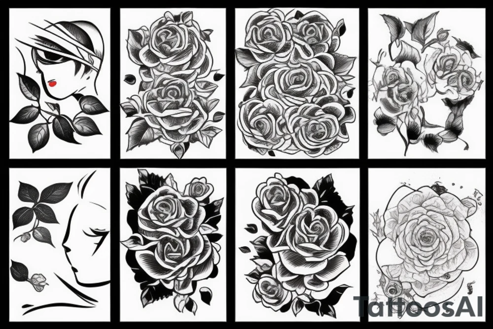 minimalist rose tattoo idea