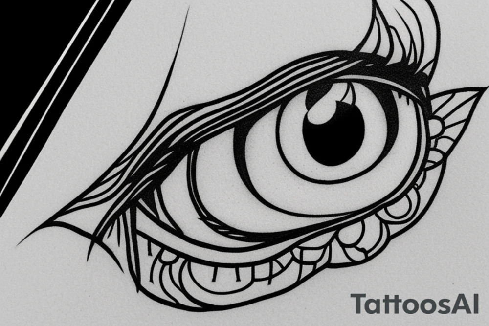 Sharingan eye tattoo idea