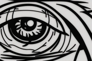 Kakashi’s sharingan eye from naruto anime tattoo idea