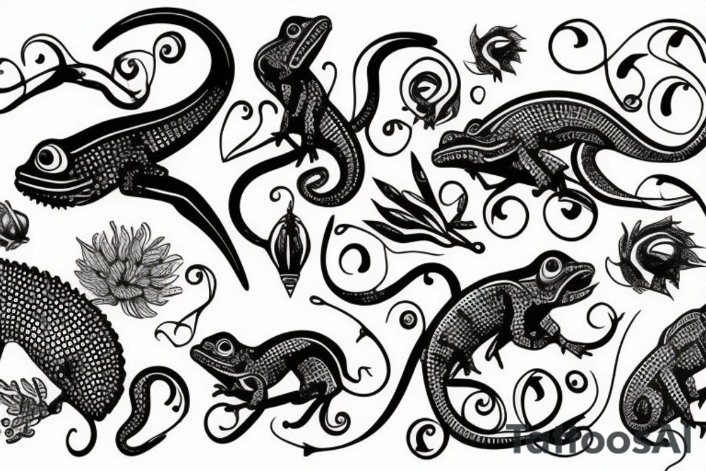 Chameleon tattoo idea