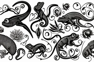 Chameleon tattoo idea