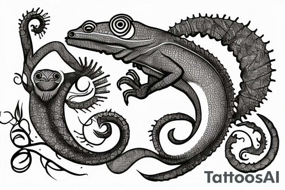 Chameleon tattoo idea