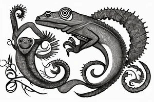 Chameleon tattoo idea