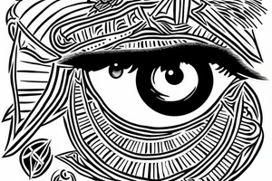 Eye of Horus on top of the great pyramid of Giza tattoo idea