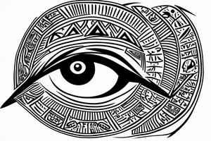 Eye of Horus on top of the great pyramid of Giza tattoo idea