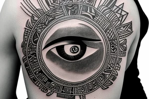 Eye of Horus on top of the great pyramid of Giza tattoo idea