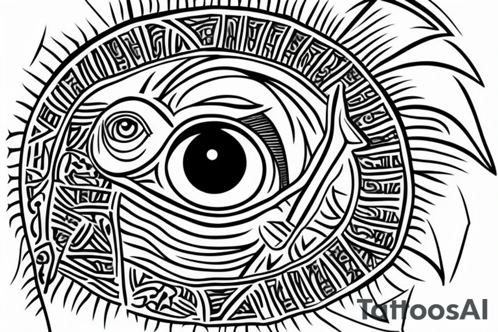 Eye of Horus on top of the great pyramid of Giza tattoo idea