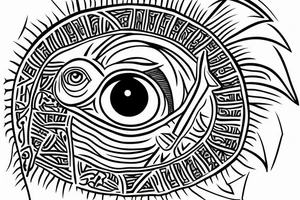Eye of Horus on top of the great pyramid of Giza tattoo idea