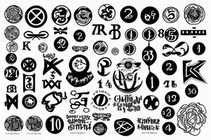 Numbers and symbol representing change tattoo idea
