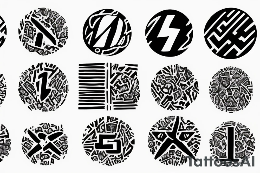Numbers and symbol representing change tattoo idea