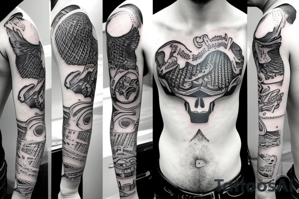 A man with a bottle tattoo idea