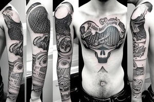 A man with a bottle tattoo idea