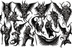 Good people who got sent to hell trying to fight demons off from getting to them tattoo idea