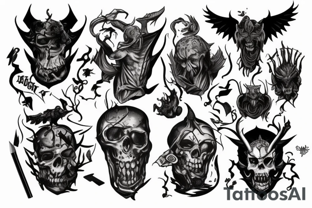 Good people who got sent to hell trying to fight demons off from getting to them tattoo idea