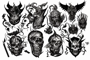 Good people who got sent to hell trying to fight demons off from getting to them tattoo idea