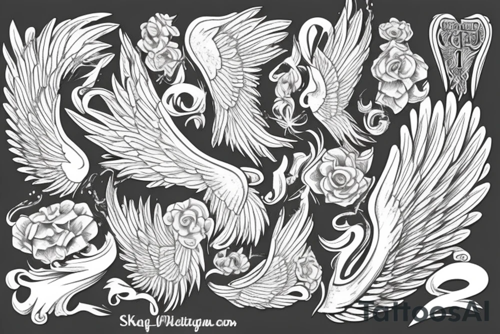 angel wing tattoo idea