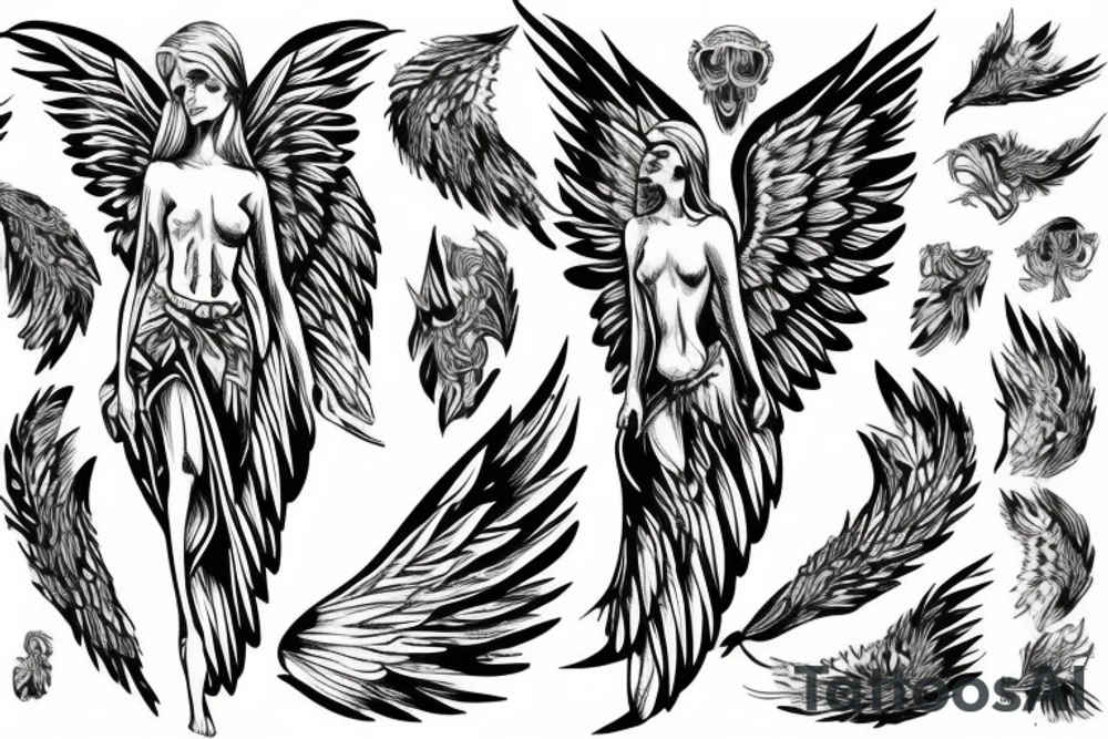 angel wing tattoo idea