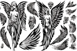 angel wing tattoo idea