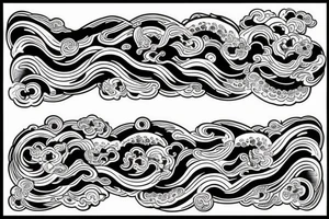 Tatewaku japan pattern
 buddhist temple   Waves
Black and gray Tattoo
Wolf tattoo idea